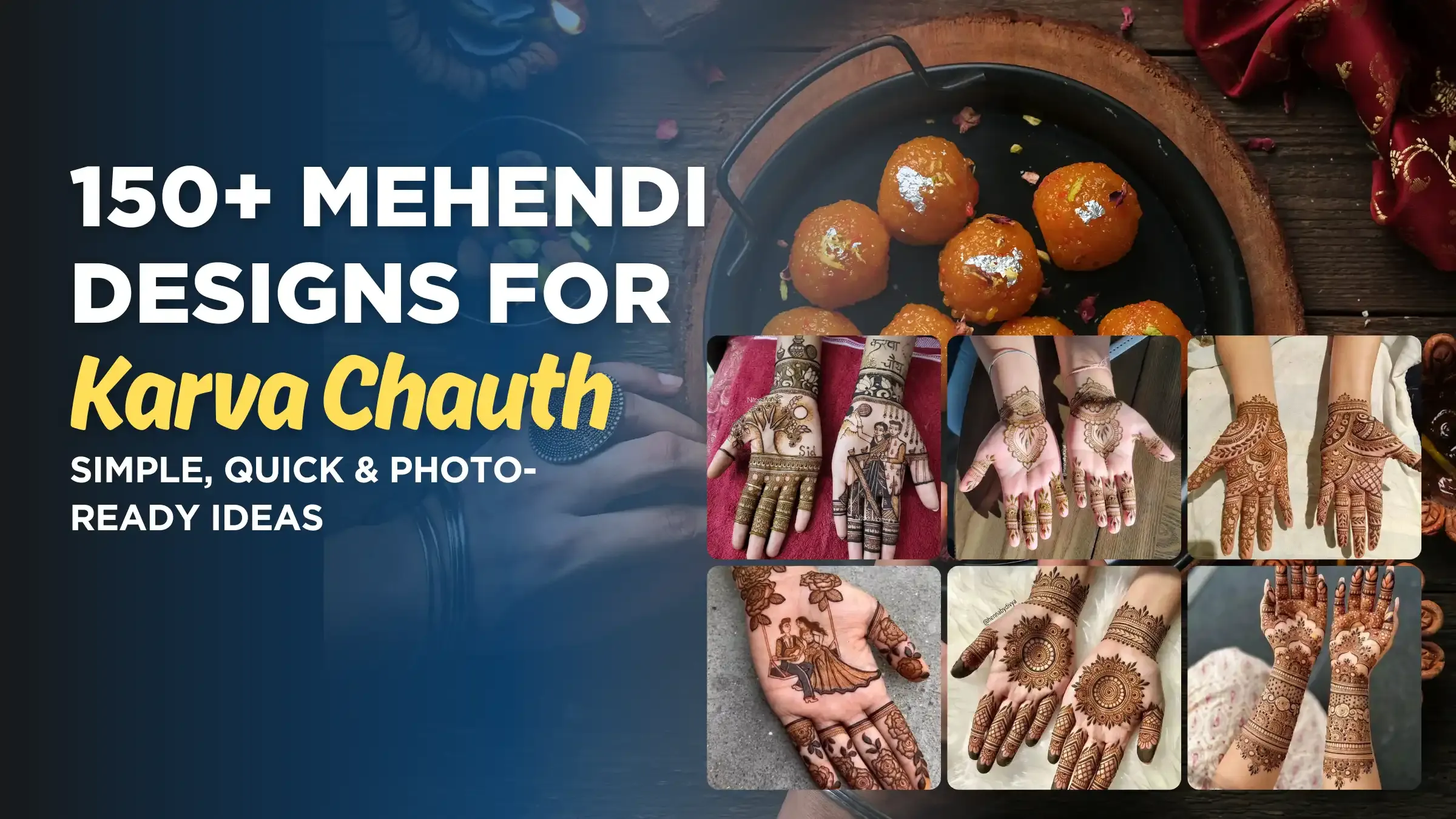 Easy Mehndi Designs for Karva Chauth